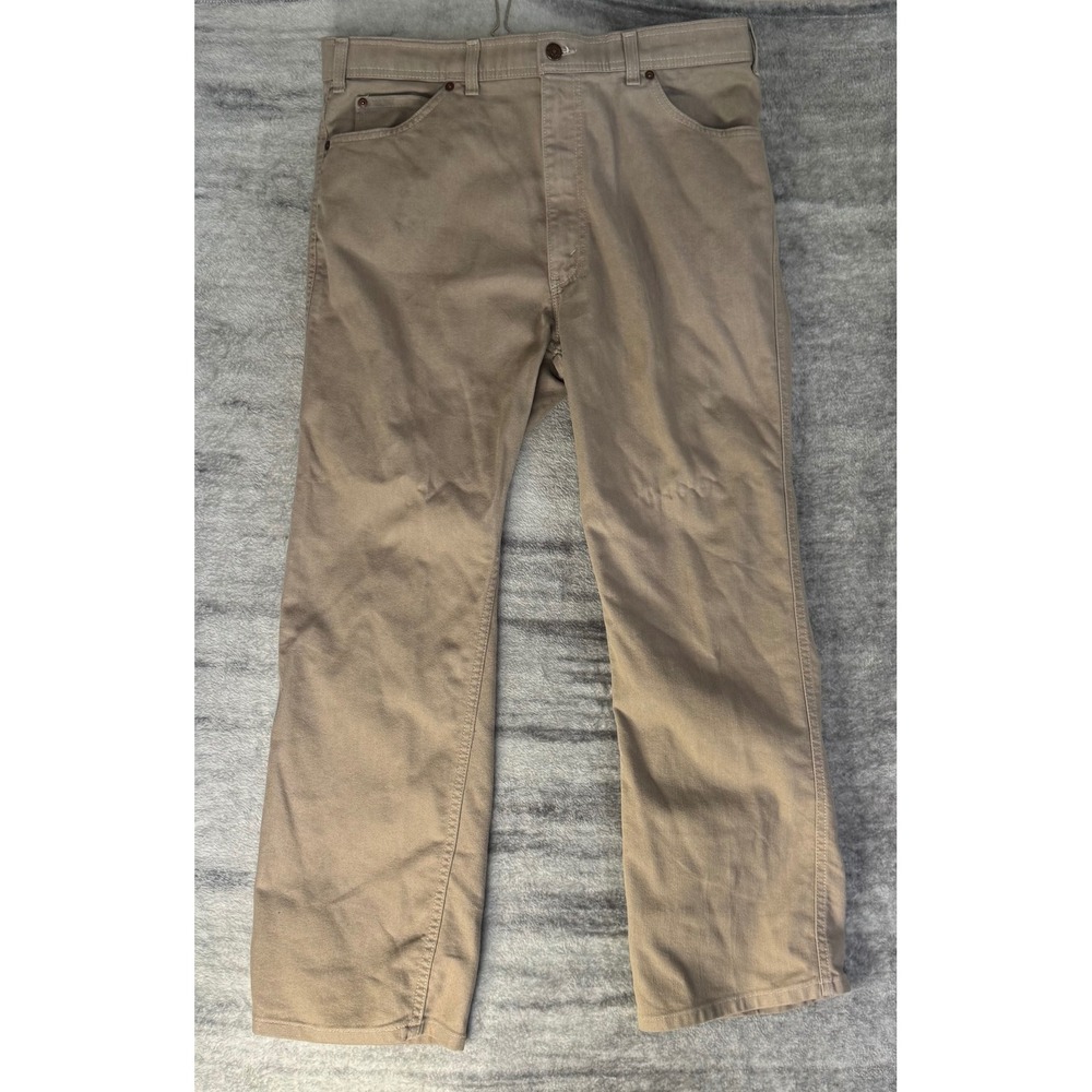 Levis For Men With A Skosh More Room Tan Khaki Pants 38x29 Made in USA Vintage